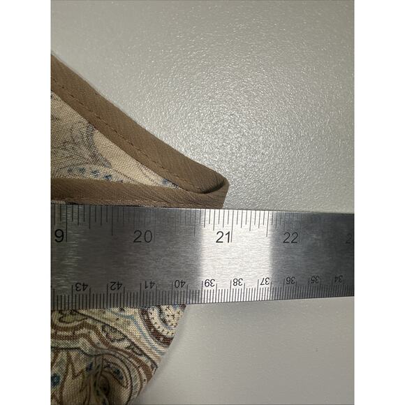 Y2K Lane Bryan Floral Halter Top SZ 18 Paisley‎ Embellished Gems Tan Teal Linen - Picture 6 of 11